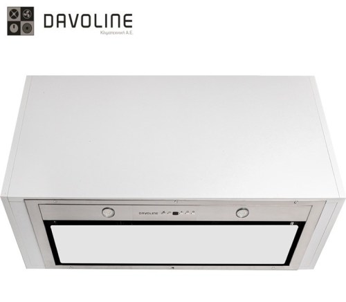 Απορροφητήρας εντοιχιζόμενος Davoline Inside 060 IX-W 60εκ Inox-Λευκό γυαλί